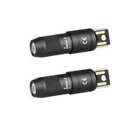 OLIGHT IMINI 2 Keychain Light 50 Lumens EDC Rechargeable Mini Torch, Magnetic Base Lamp with Integrated USB Plug, High Performance Compact LED Flashlight for Daily Carry (Black 2-Pack)