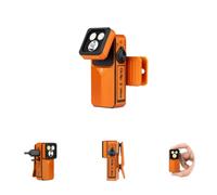 OLIGHT Oclip 2 Ultra Rechargeable 580 LM EDC Clip on Torch, Amber Orange | 115-Degree Tilt, 360-Degree Clip, Four Modes, Flood, Spot, UV, Red Light, OAL USB-C Magnetic for Work, Camping, Inspection