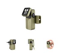 OLIGHT Oclip 2 Ultra Rechargeable 580 LM EDC Clip on Torch, Olive Green | 115-Degree Tilt, 360-Degree Clip, Four Modes, Flood, Spot, UV, Red Light, OAL USB-C Magnetic for Work, Camping, Inspection