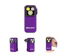 OLIGHT Oclip Pro 500 Lumens 3 Light Sources Clip on Torch, USB-C Rechargeable EDC Lamp with Magnetic Base, Compact LED Flashlight for Working, Cycling, Running, and Safety Warning (Purple)