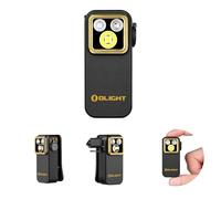 OLIGHT Oclip Pro S 600 Lumens 5 Light Sources Clip on Torch, Rechargeable UV Light with Magnetic Base, Mini LED RGB Flashlight for Indoor Use, Hiking, Cycling, Running, and Safety Warning (Black)