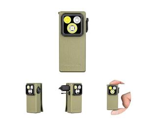 OLIGHT Oclip Ultra, EDC Flashlight 530 Lumens, 3 Light Modes: Flood, Spot and UV, USB-C Rechargeable, IPX6 Waterproof, 55 g (Olive Green)
