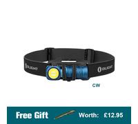 Olight Perun 2 Mini 1100 Lumens Rechargeable Right-Angle Headtorch + Free O'pen Mini OD Green