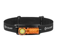 Olight Perun 3 Mini Cool White Orange Head Torch with Angled Torch with Headband - 1250 lumens