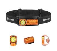OLIGHT Perun 3 Mini Headlamp 1250 Lumens LED Head Torch, Rechargeable Headlight with Red Light Option, Ideal for Work, Household, Outdoors and Night Vision (Orange, CW)