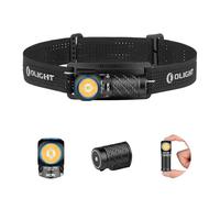 OLIGHT Perun 3 Mini Headlamp 920 Lumens LED Head Torch, Rechargeable Headlight with Red Light Option, Ideal for Work, Household, Outdoors and Night Vision (HCRI Black, NW)
