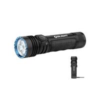 OLIGHT Seeker 4 Pro LED Rechargeable Flashlight 4600 Lumens Range 260 Metres Ultra Powerful Military 5 Lighting Modes IPX8 Waterproof Flashlight for Rescue etc (Black)