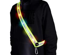 OLIKER LED Reflective Running Gear High Visibility LED Flashing Sash Outdoor Running Cycling Hiking Jogging Rechargeable Illuminating Gear for Men and Women Night Safety Walking (Green)