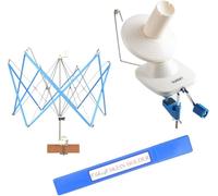 Olikraft Crochet Yarn Winder for Crocheting and Umbrella Swift (with Skein Holder) Set - Yarn Spinner for Crocheting, Cake Ball Winder, Roller, Baller, Spooler