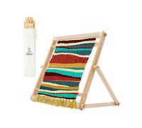 Olikraft Wooden Weaving Loom with Adjustable Stand - Weaving Looms for Adults. Loom Kit. Small Heddle. Telar. (Small)