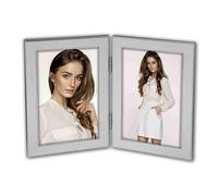 Olimpia Metal Photo Frame Collection - 5x7 inch - Silver - Double