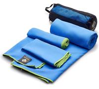 OlimpiaFit Large Microfiber Towels Quick Dry Blue - Travel Fast Drying Super Absorbent Body, Hand & Face Towel - Personalized Large Beach Yoga Cooling Hair Wrap Rag Towel