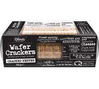 Olina's Bakehouse - Cracked Pepper Wafer Crackers 100g - 6 Pack