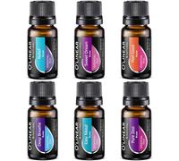 O'linear Top 6 Blends Essential Oils Set - Aromatherapy Diffuser Blends for Sleep, Mood, Breathe, Temptation, Feel Good, Stress Relief
