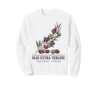 Olio Extra Vergine Toscana, Italia Olive Branch Print Sweatshirt