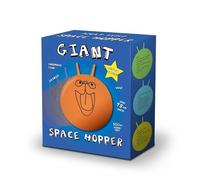 Oliphant Giant Retro Space Hopper for Adults - 75cm Inflatable Bouncing Ball with Foot Pump - Classic Orange Hopper for Fitness & Fun