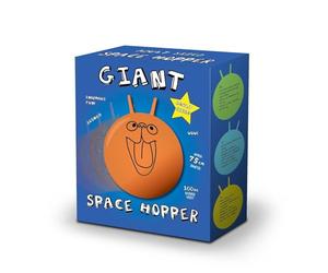 Oliphant Giant Retro Space Hopper for Adults - 75cm Inflatable Bouncing Ball with Foot Pump - Classic Orange Hopper for Fitness & Fun