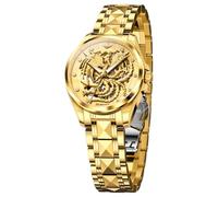 OLIPINKE Women’s Automatic Watch Rose Gold Diamond Dial Luxury Elegant Wristwatch Sapphire Crystal Luminous Waterproof, 3276:all gold