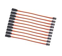 OliRC 10pcs 15cm 3-pin Male to Female Cable Remote Control Servo Extension Lead 22awg 60cores Wire (C62-10)