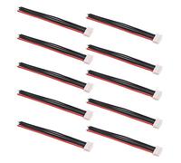 OliRC 10pcs 4" / 10cm JST-XH 4S Balance Plug Connector Adapter Lead Wire 22awg Silicone Cable for RC Lipo Battery Charger(C124-10)