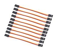 OliRC 10pcs Male to Male 10cm Servo Extension Lead Wire 26awg 30cores Cable for KK MWC Eagle Control Board(C58-10)