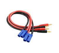 OliRC 2pcs EC5 Connector Plug to 4mm Banana Plugs Battery Charge Lead Adapter Cable 12awg 30cm