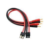 OliRC 2pcs Traxxas TRX Connector Plug to 4mm Banana Plugs Battery Charge Lead Adapter Cable 12awg 30cm