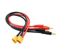 OliRC 2pcs XT60 Connector Plug to 4mm Banana Plugs Battery Charge Lead Adapter Cable 12awg 30cm