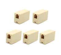 OLIREXD RJ9 Coupler Connector Extender for Connect Two Handset Cables Cord Together 6P4C / RJ9 /RJ10 /RJ22 - Pack of 5