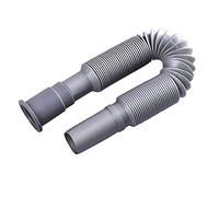 OLIREXD Universal Wash Basin Sink Drain Pipe, 1-1/4 Inch Install Diameter Plastic Flexible and Expandable Drain Pipe for Kitchen Bathroom Sink, Gray