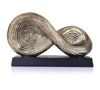 oliruim Abstract Art Infinity Loop Symbol Sculpture, Gold Geometric Knot Home Accents Decor for Paperweight, Table, Living Room, Office Decorative Objects (Vintage Gold)