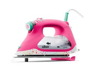 oliso TG1600 Pro Plus SmartIron with automatic lift - for clothing, sewing, quilting and crafting Ironing | Steam iron with Diamond Ceramic-Flow soleplate, Tula Pink