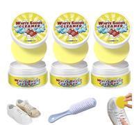 Olite While Shoes Cleaner, White Shoe Cleaner, Gentle Sponge Whites Shoe Cleaning Cream, All-Purpose Rinse-Free Cleaning Cream, for Various Shoes (3pcs)