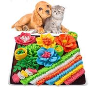 Oliumt Snuffle Mat for Dogs, Sniff Mat Slow Feeding Mat for Small Pets Cats, Rabbits - Help Stress Relief and Training - Stimulate Your Pet's Foraging Skills! (Brown)