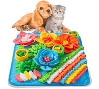 Oliumt Snuffle Mat for Dogs, Sniff Mat Slow Feeding Mat for Small Pets Cats, Rabbits - Help Stress Relief and Training - Stimulate Your Pet's Foraging Skills! (Blue)