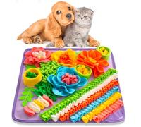 Oliumt Snuffle Mat for Dogs, Sniff Mat Slow Feeding Mat for Small Pets Cats, Rabbits - Help Stress Relief and Training - Stimulate Your Pet's Foraging Skills! (Purple)