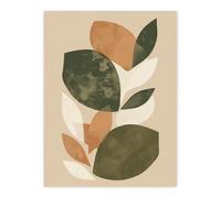 Olive Botanica - Foliage | Abstract Botanical Olive Wall Art Print | Unframed Print - A3