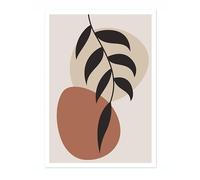Olive Branch Abstract Poster, Scandi Minimalist Boho Print, Modern Art Bauhaus, Archival Matte, A3 (Print Only) - 42x29.7cm