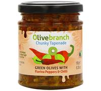 Olive Branch Green Olive Tapenade with Florina Peppers and Chilli 180 g (Pack of 2)