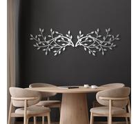 Olive Branch Metal Wall Art, Metal Wall Art - Ivy Bay Leaf Above Bed Ornament, Artwork Decoration, Modern Sculpture Home Decor for Living Room,Bedroom Hallway and Stairs Nature Home Dec