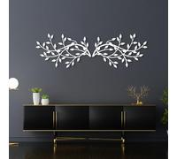 Olive Branch Metal Wall Art, Metal Wall Art - Ivy Bay Leaf Above Bed Ornament, Artwork Decoration, Modern Sculpture Home Decor for Living Room,Bedroom Hallway and Stairs Nature Home Dec