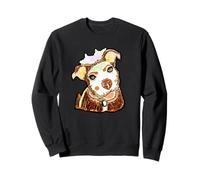 Olive Browndog Calavera Pit Bull Dog Mutt Sweatshirt