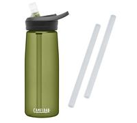 (olive) Camelbak Eddy+ water bottle 750ml/25oz - with FREE spare straws