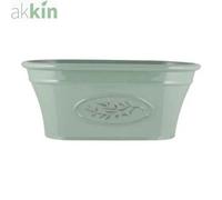 Fargro Plastic Outdoor Classic Olive Trough Planter With Glossy Finish 38cm Frost Proof Long Lasting Flower Pot Garden Planter- (Green) (KA200328GN)