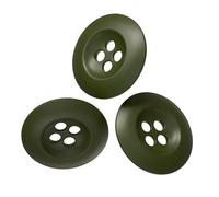 Olive Drab Sewing Buttons 0.75 inch 100 Pcs Army Military Buttons 30L Round 4 Hole Polished Matte Finish Diameter 19mm Plastic Ideal for Military Uniforms Pants Jacket Bags Accessories Crafts DIY