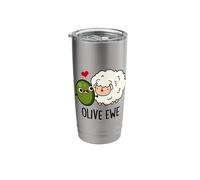 Olive Ewe Funny Love Pun Stainless Steel Insulated Tumbler