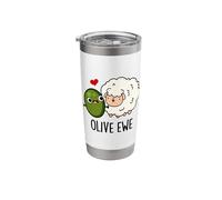 Olive Ewe Funny Love Pun Stainless Steel Insulated Tumbler