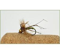 Olive Goldhead Daddy Long Legs, Barbless, Size 10 - choose quantity, Best sinking Daddy flies (12)