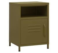 1/2x Nightstand Steel Bedside Bed Side Storage Cabinet Multi Colours vidaXL