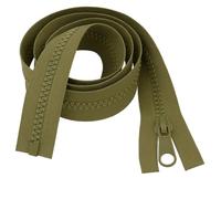 Olive Green 10" (25cm) Heavy-Duty Chunky Zip - Separating Style, Strong #5 Teeth, Perfect for Handmade Bags & Accessories by Giddy Square